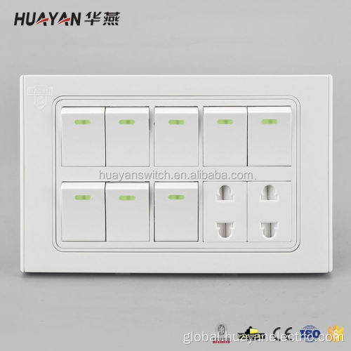 Decora Light Switch Best selling unique design electric 6gang switch Manufactory